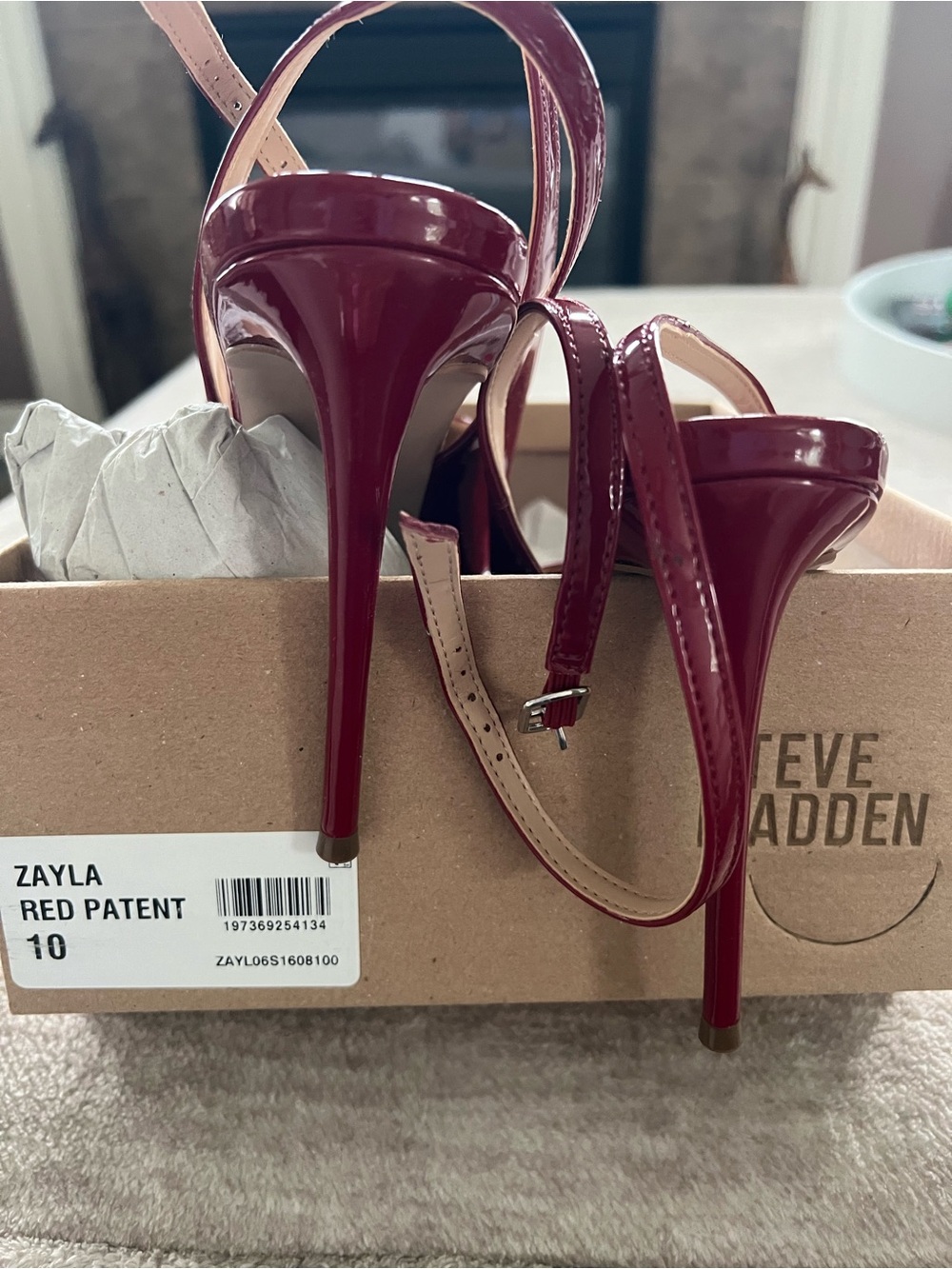 Steve Madden ZAYLA Red Patent - Size 10 - Picture 3 of 7